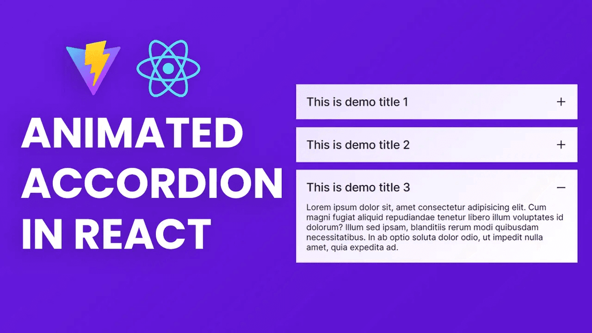 Animated Accordion in React without any Library