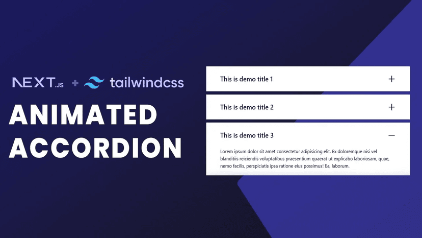 Animated Accordion using Next js / React js & Tailwind CSS