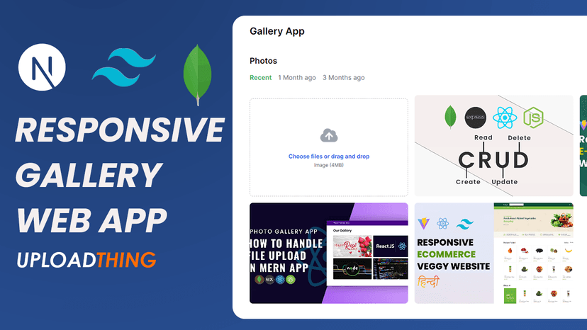 Full Stack Gallery App using Next, Tailwind, MongoDB & UploadThing
