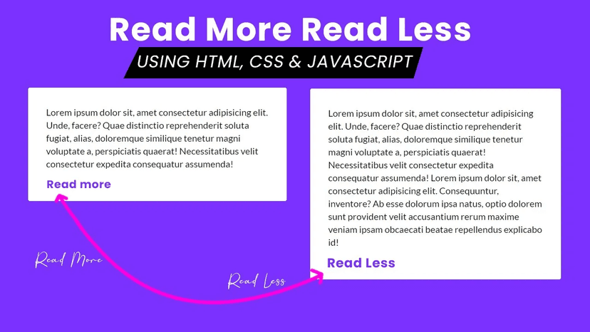 Read More / Read Less Button in JavaScript