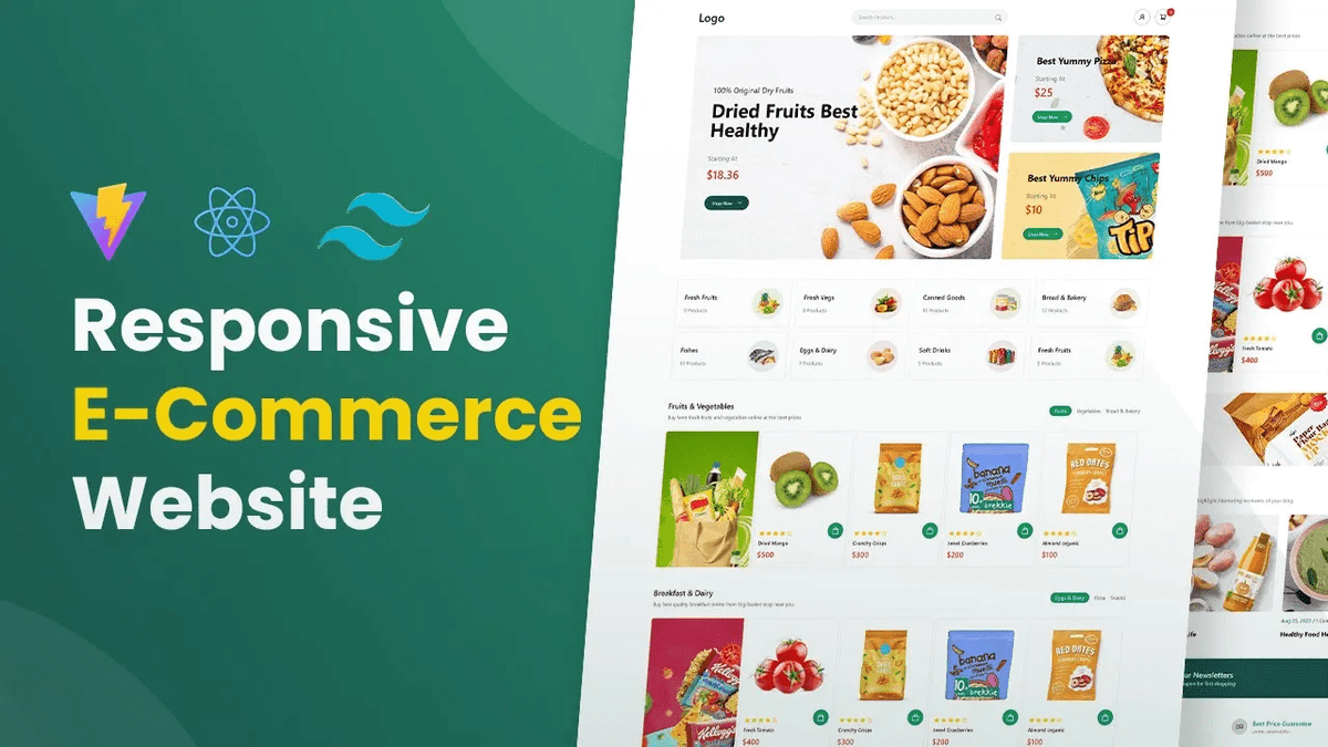 Creating a Responsive eCommerce Website with React and TailwindCSS